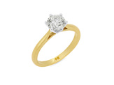 Brilliant Cut Diamond Engagement Ring in 18ct Yellow Gold