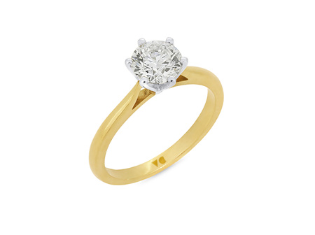Brilliant Cut Diamond Solitaire Engagement Ring