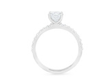 Brilliant cut diamond solitaire engagement ring with diamond set band nz
