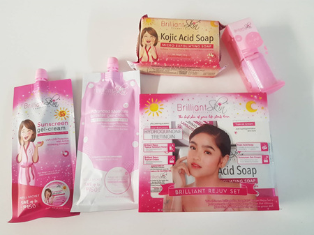Brilliant Products - kojic soap, skincare set, sunscreen gel
