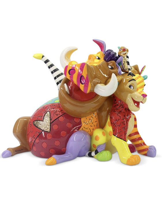 Britto by Disney The Lion King Simba, Pumbaa and Timon Figurine