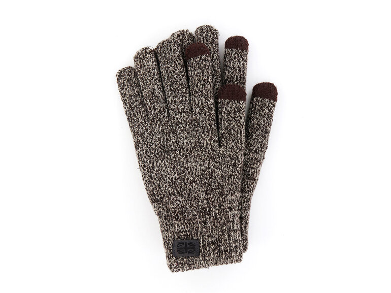 Britts Knits Frontier Gloves Brown mens touchscreen winter warm