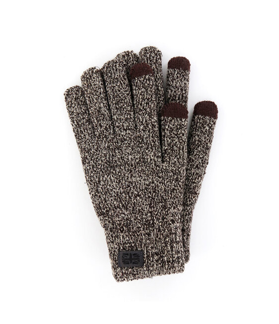 Britts Knits Frontier Gloves Brown mens touchscreen winter warm