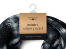 Britts Knits Mantra Infinity Scarf Tie Dye Black