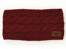 Britts Knits Plush Lined Cable Knit Head Warmer Burgundy Red
