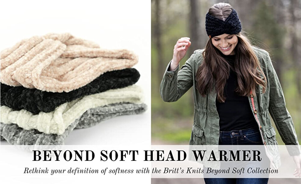 Britt's Knits Soft Chenille Head Warmer Winter Apparel