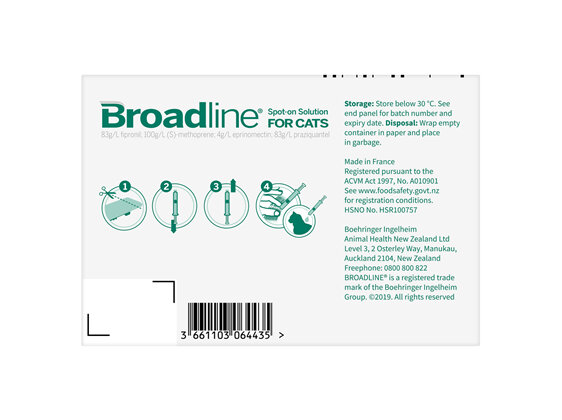 BROADLINE Spot-On Solution for Cats 2.5-7.4 kg - triple pack