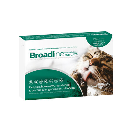 BROADLINE Spot-On Solution for Cats 2.5-7.4 kg - triple pack