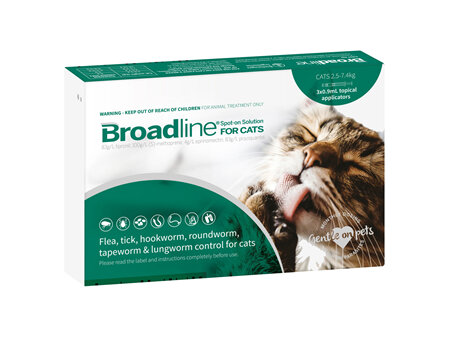 BROADLINE Spot-On Solution for Cats 2.5-7.4 kg - triple pack