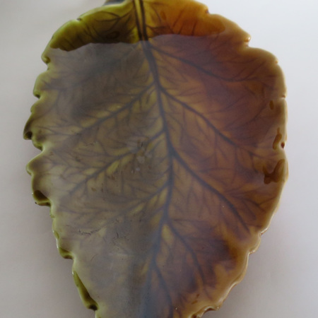 Brown and sultry green leaf dish