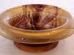 Brown swirly glass dish