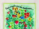 btwl080 good friends are hard to find mushrooms washcloth natural life