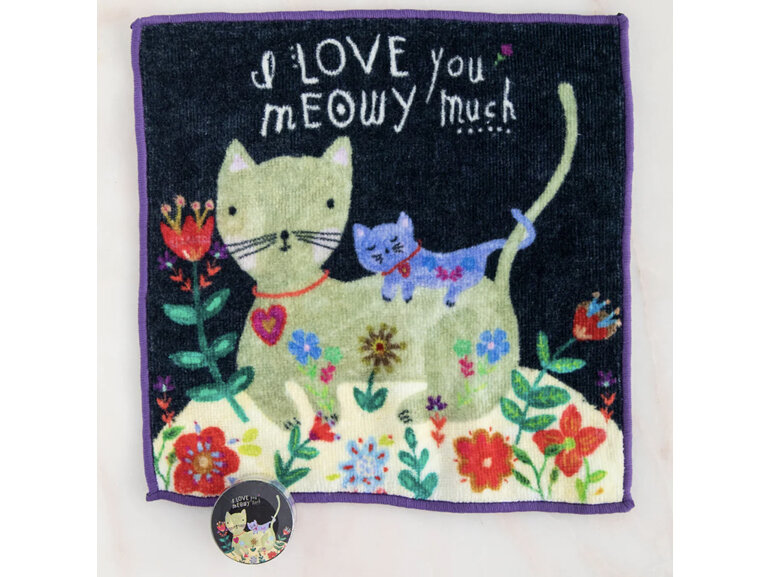 btwl084 washcloth soft cat natural life i love you meowy much
