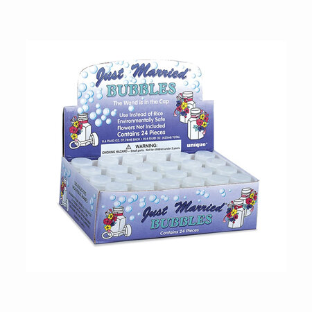 Bubbles - 24 pack - clear bottle Just Married