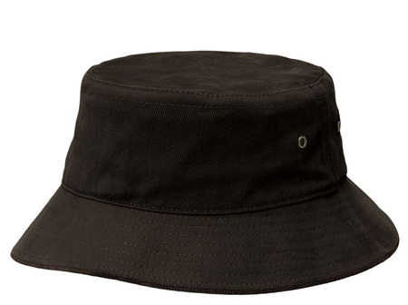 Bucket Hat Black Cotton
