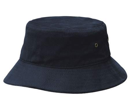 Bucket Hat Navy Cotton