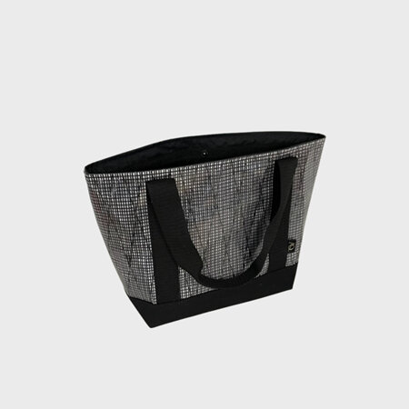 Bucket Tote - Ice sailcloth/black