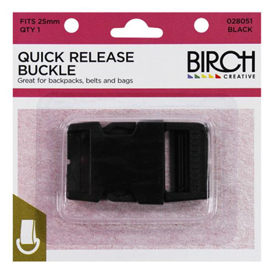 Buckle 25mm Side Release Black