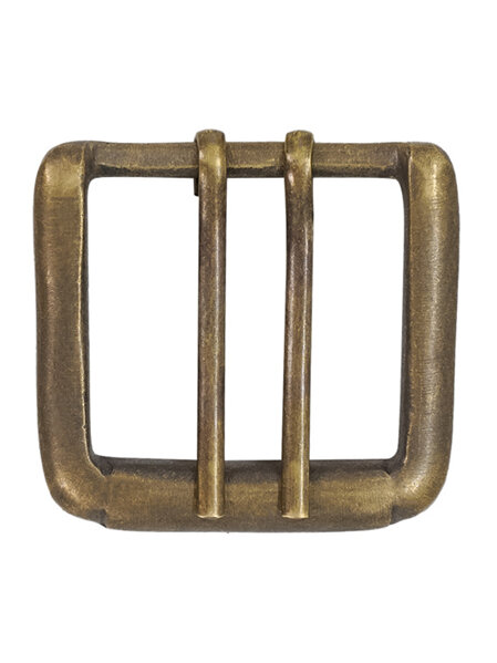 Buckle 26 - Antique Brass Double Needle Belt Buckles