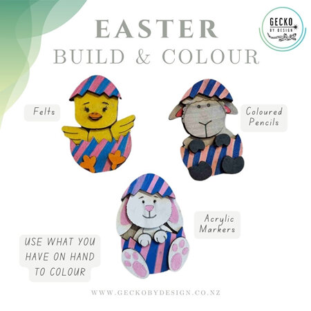 Build and Colour your own Easter Animals