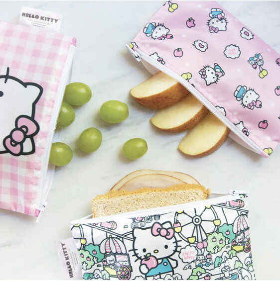 Bumkins Reusable Snack Bag 3 Pack - Hello Kitty