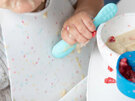 Bumkins Silicone Bib - Vanilla Sprinkle baby little kids toddler