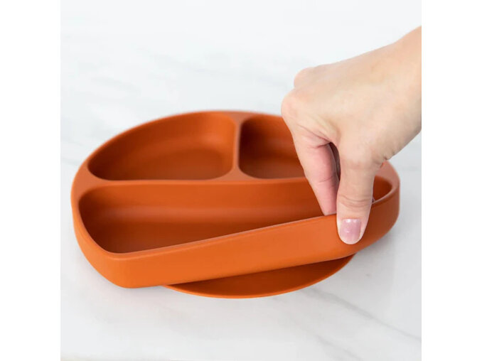 Bumkins Silicone Grip Dish Clay toddler baby meal wean solids