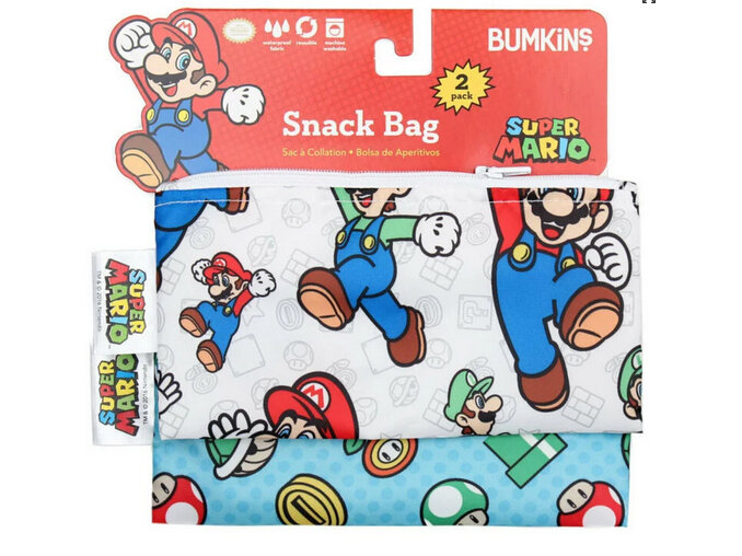 Bumkins Small Snack Bag 2 pack nintendo mario