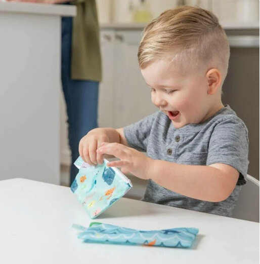 Bumkins Small Snack Bag 2 pack rolling with the waves