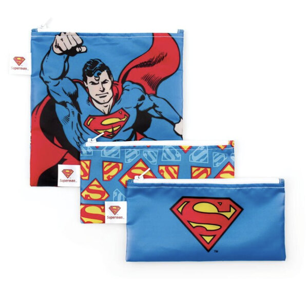 Bumkins Snack Bag Combo 3 Pack DC Comics Superman