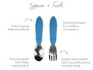 Bumkins Spoon and Fork Dark Blue