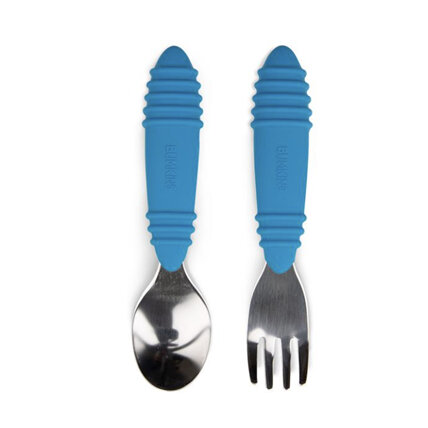 Bumkins Spoon and Fork Dark Blue