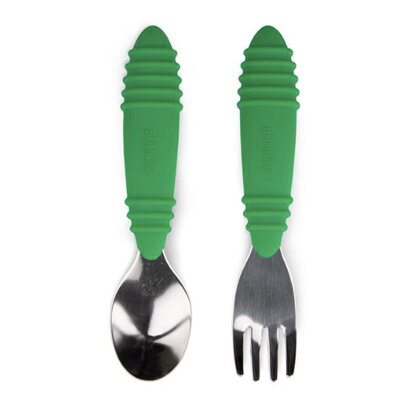 Bumkins Spoon and Fork Jade