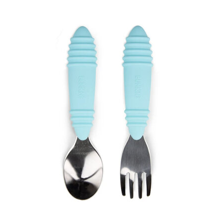 Bumkins Spoon and Fork Light Blue