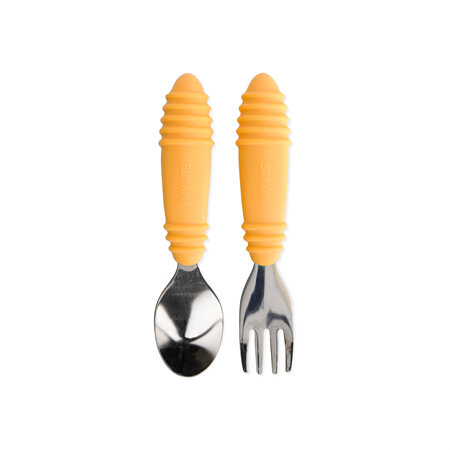 Bumkins Spoon and Fork Tangerine