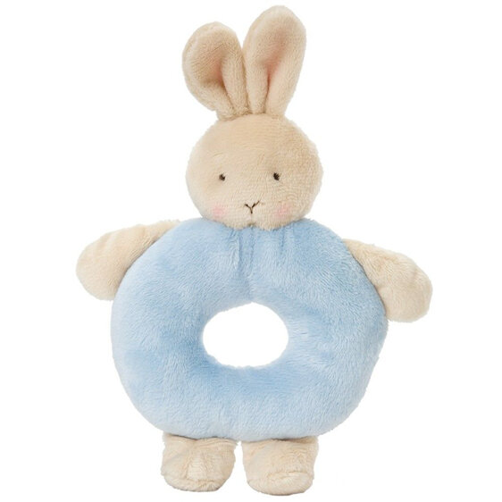 Bunnies By The Bay Ring Rattle Bunny Blue baby