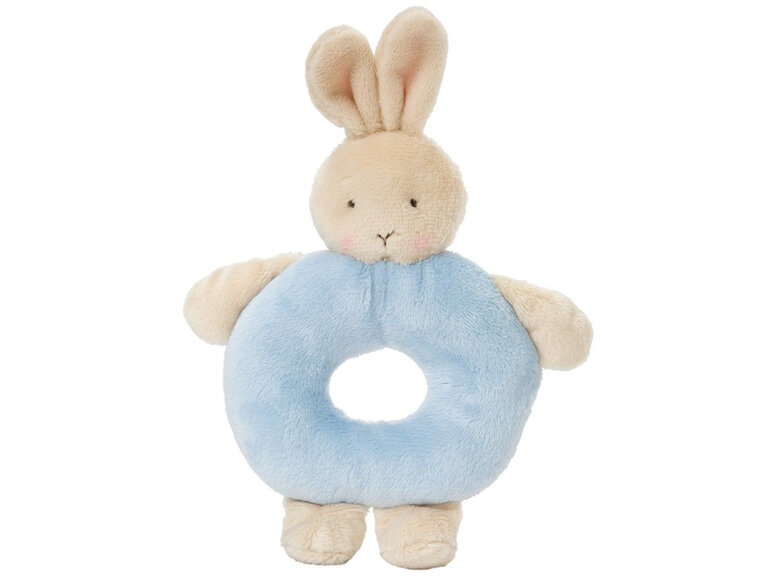 Bunnies By The Bay Ring Rattle Bunny Blue baby