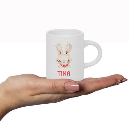 Bunny Head  Personalised Fluffy Mug