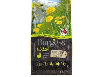 Burgess Excel Rabbit Natures Blend Nuggets 1.5kg