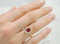 burmese red spinel and diamond dress ring