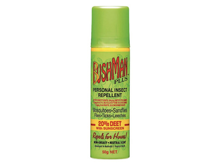 BUSHMAN Plus Insect Repellant Aerosol + Sunscreen 20% 50g