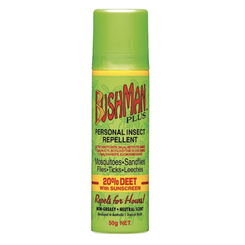 BUSHMAN Plus Insect Repellant Aerosol + Sunscreen 20% 50g
