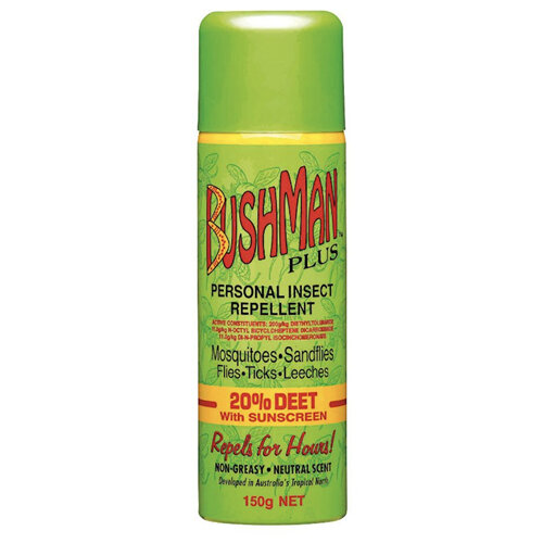 BUSHMAN Plus Insect Repellant Aerosol + Sunscreen 20% 150g