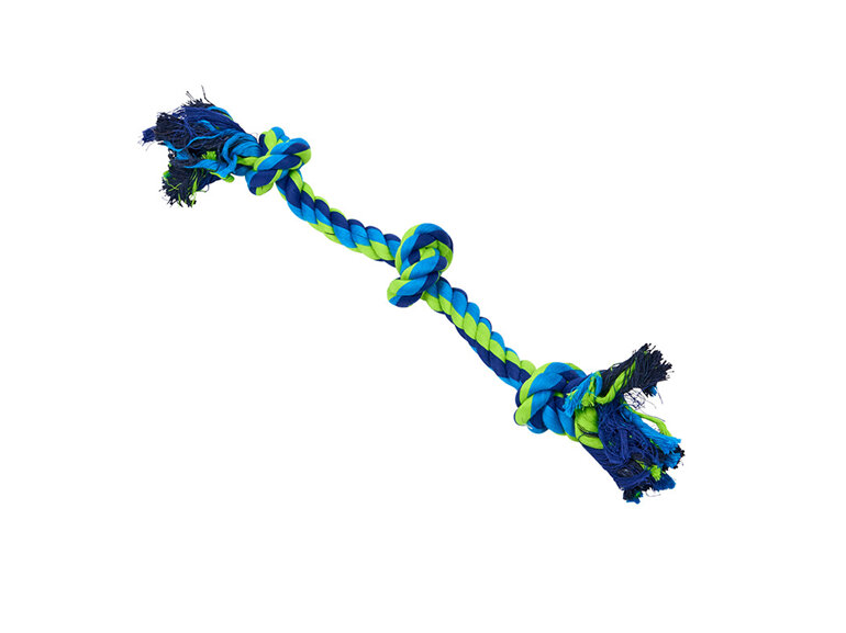 BUSTER Colour Dental Rope Dog Toy Blue/Lime