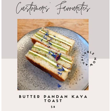 Butter Pandan Kaya Toast