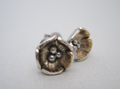 Buttercup Sterling Silver Gilded 9ct Gold Stud Earrings tiny flowers