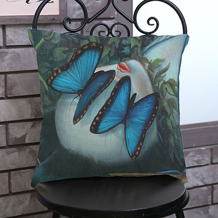 Butterflies for Eyes Cushion Cover