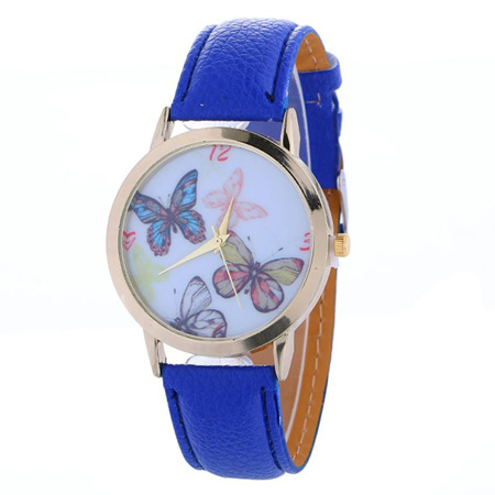 Butterflies Watch - Blue Strap