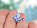 Butterfly blue native sterling silver lapel pin brooch lilygriffin nz jewellery