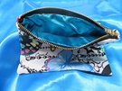 Butterfly Cosmetic Purse  - White Medium